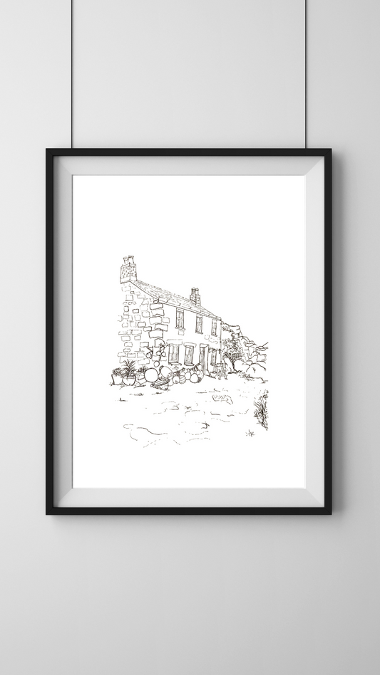 Fisherman's Cottage, Penberth, Cornwall PRINT