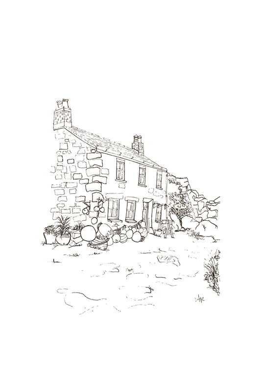 Fisherman's Cottage, Penberth, Cornwall PRINT