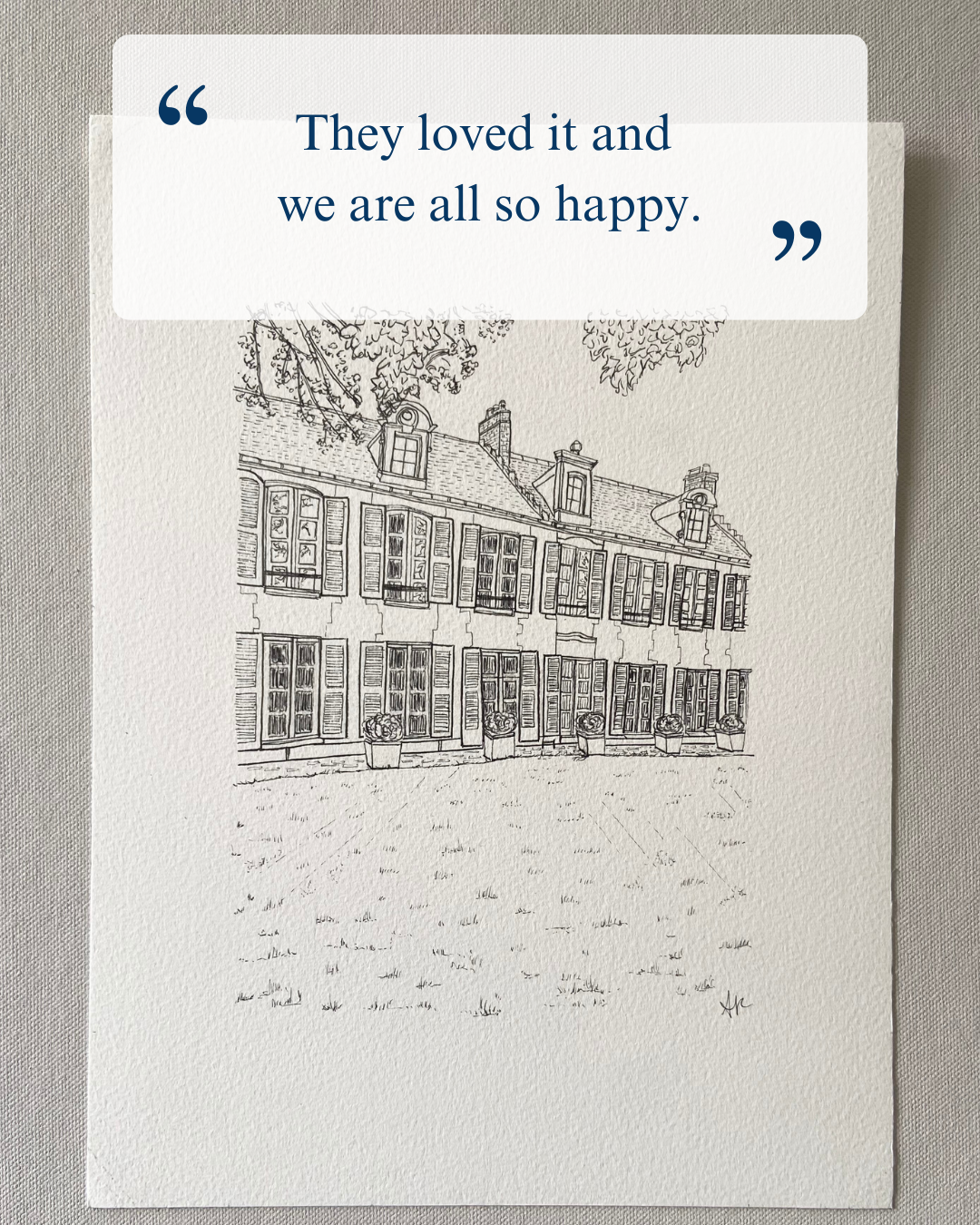 Personalised Hand Drawn House Illustration, Custom Original Home Line Drawing