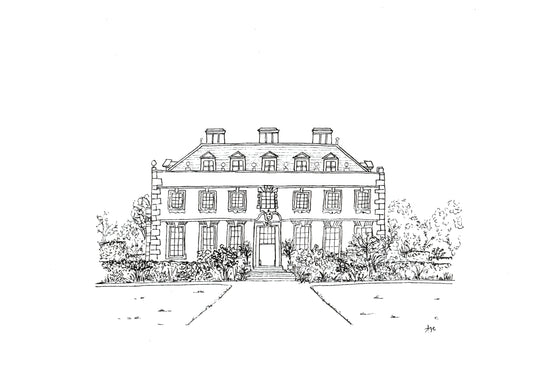 St Giles Wedding Venue hand-drawn illustration print