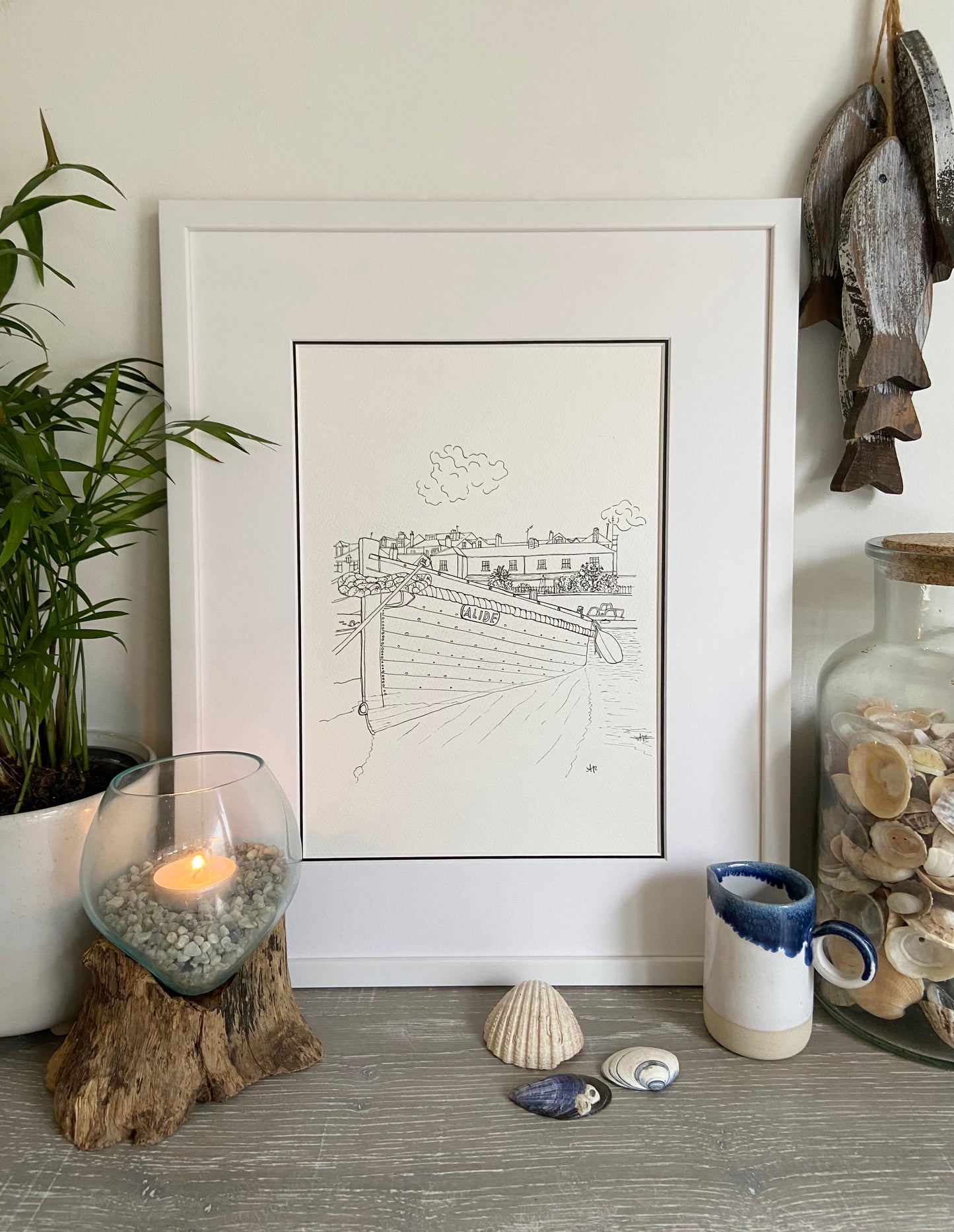 Seascape/Landscape Commission - Original Hand Drawn Line Drawing A4