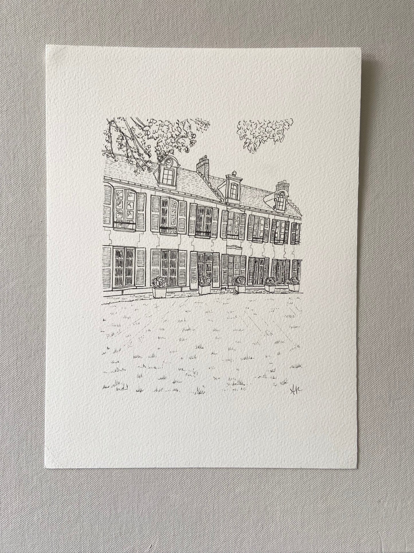 Personalised Hand Drawn House Illustration, Custom Original Home Line Drawing