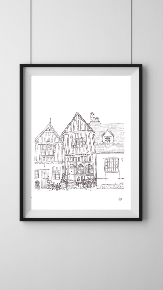 The Crooked House, Lavenham, Suffolk PRINT