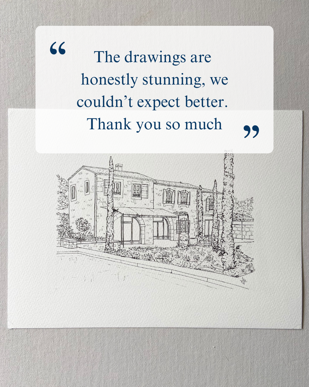 Personalised Hand Drawn House Illustration, Custom Original Home Line Drawing