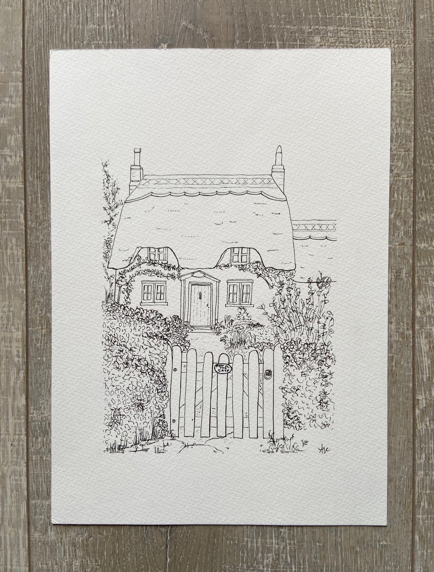 Personalised Hand Drawn House Illustration, Custom Original Home Line Drawing