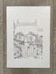 Personalised Hand Drawn House Illustration, Custom Original Home Line Drawing