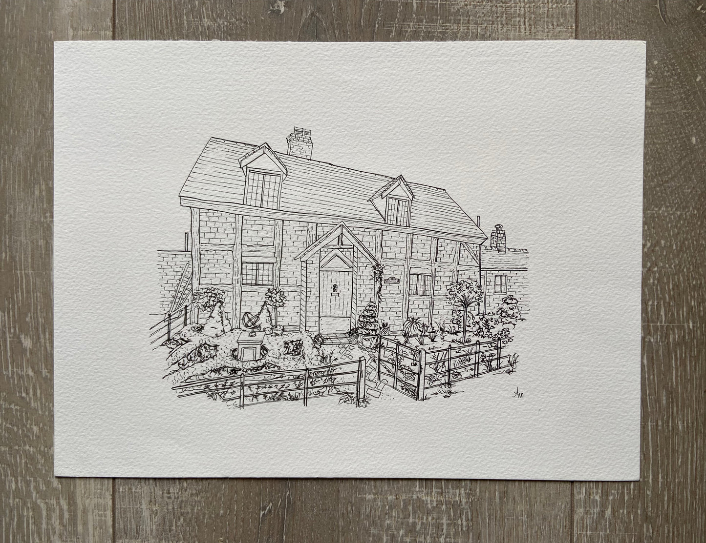 Personalised Hand Drawn House Illustration, Custom Original Home Line Drawing