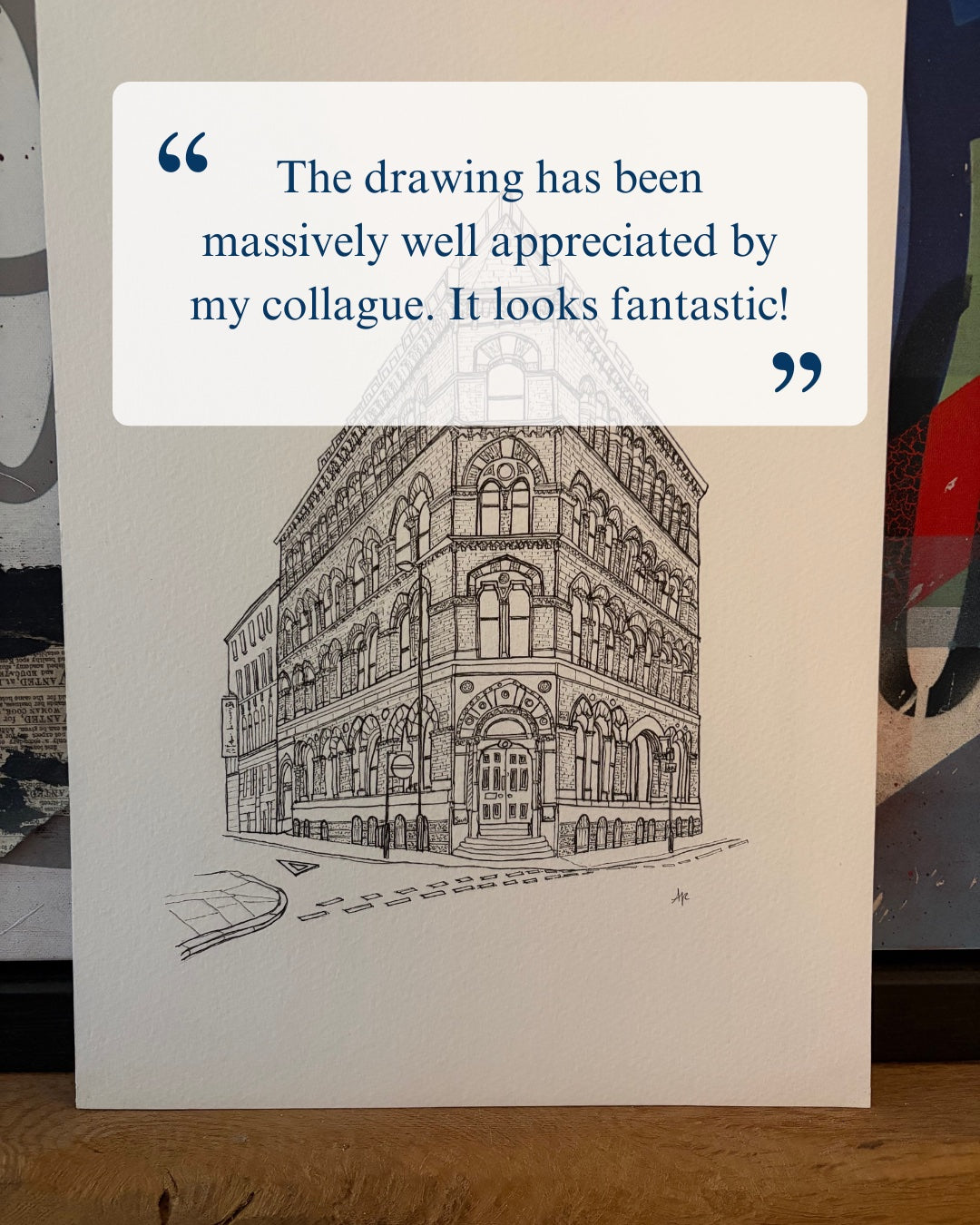 Customer review of hand-drawn Savills house portrait commission — Ali Collins Illustration