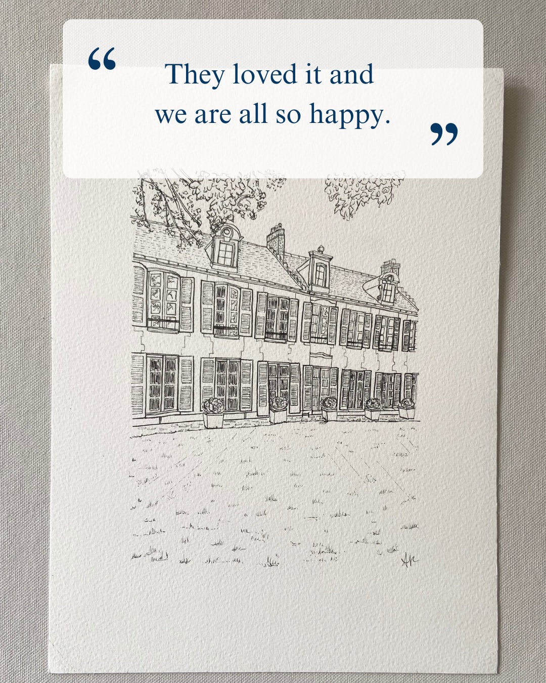 Customer review of personalised hand-drawn house portrait commission — Ali Collins Illustration