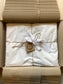 Hand-drawn house portrait commission wrapped, packaged and boxed ready for delivery — Ali Collins Illustration