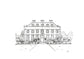 Hand-drawn print of St Giles wedding venue — original line art, hand signed on recycled paper by Ali Collins
