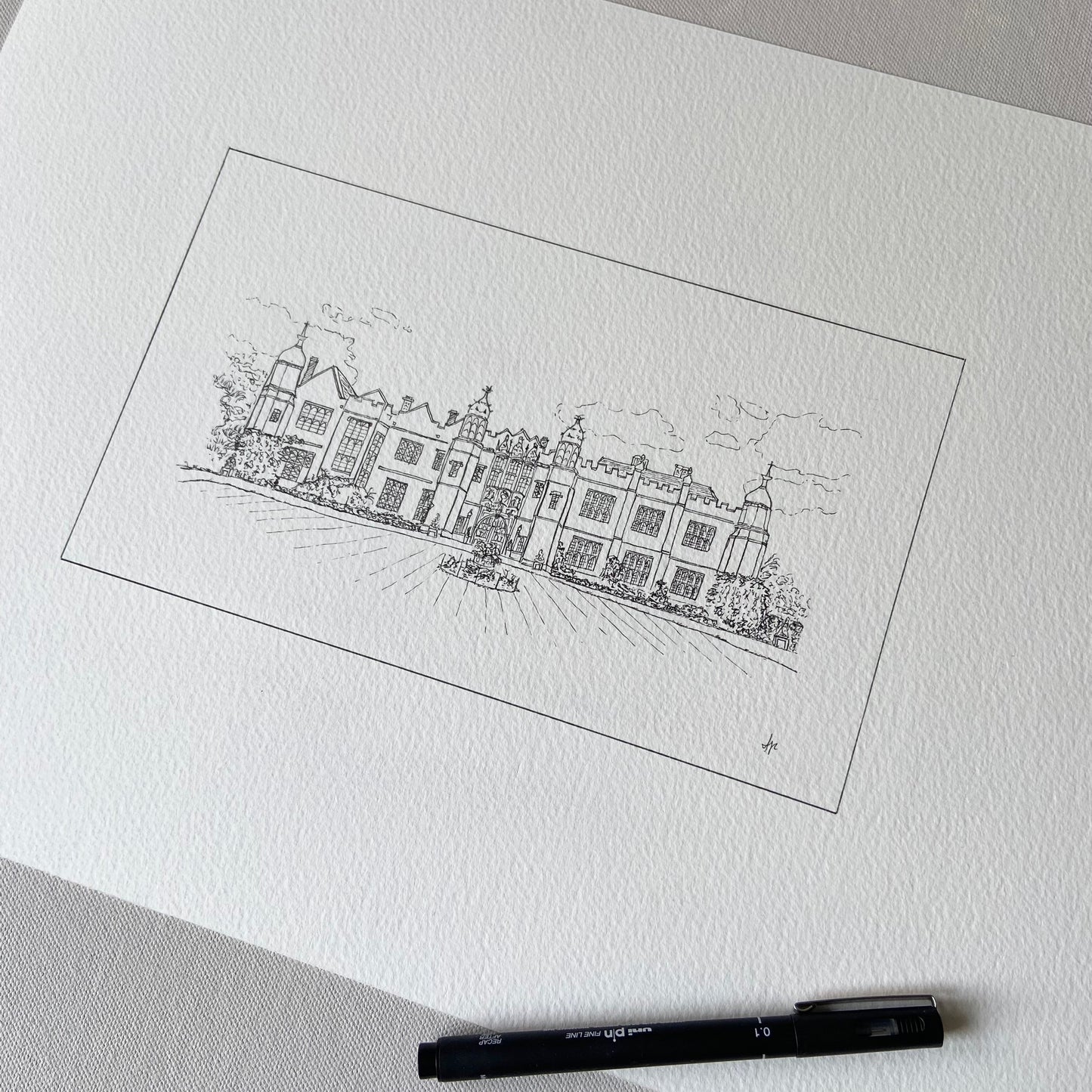 Wedding guest book alternative with space for guest signatures, hand-drawn by Ali Collins