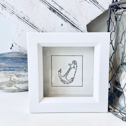 Anchor Original Hand Drawn Illustration, Limited Edition FRAMED